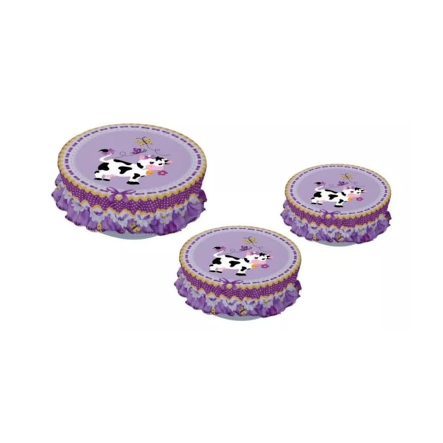 Kit 3 Peças Protetor De Alimentos C/elástico Cobre E Decora Kit 3 Peças Protetor De Alimentos C/elástico Cobre E Decora