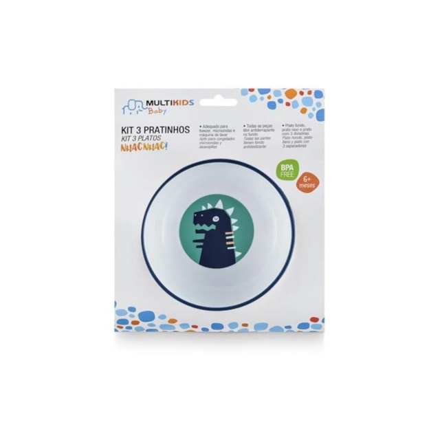 Kit 3 Pratinhos NHAC NHAC! - BB1109 - Multikidsbaby REX