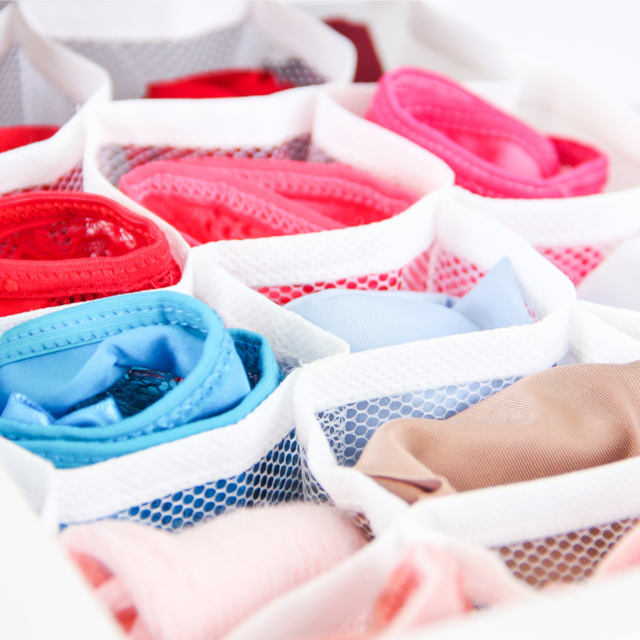 Kit 5 Organizadores de Gavetas Para Calcinhas ou Meias Kit 5 Organizadores de Gavetas Para Calcinhas ou Meias