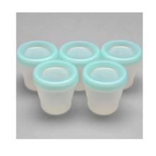 Kit 5 Potes Para Armazenar Papinha Kababy Azul Kit 5 Potes Para Armazenar Papinha Kababy Azul