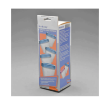 Kit 5 Potes Para Armazenar Papinha Kababy Azul Kit 5 Potes Para Armazenar Papinha Kababy Azul