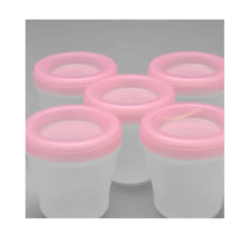 Kit 5 Potes Para Armazenar Papinha Kababy Rosa Kit 5 Potes Para Armazenar Papinha Kababy Rosa