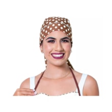 Kit Avental E Touca Bandana Amarrar D Cozinha Tecido Oxford Kit Avental E Touca Bandana Amarrar D Cozinha Tecido Oxford