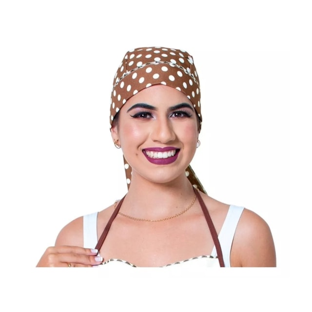 Kit Avental E Touca Bandana Amarrar D Cozinha Tecido Oxford Kit Avental E Touca Bandana Amarrar D Cozinha Tecido Oxford