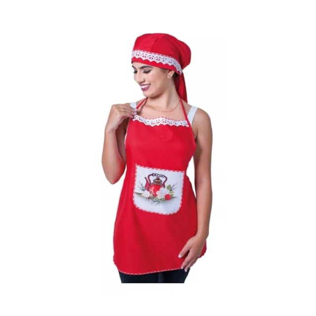 Kit Avental E Touca De Cozinha Com Bolso De Tecido Oxford Kit Avental E Touca De Cozinha Com Bolso De Tecido Oxford