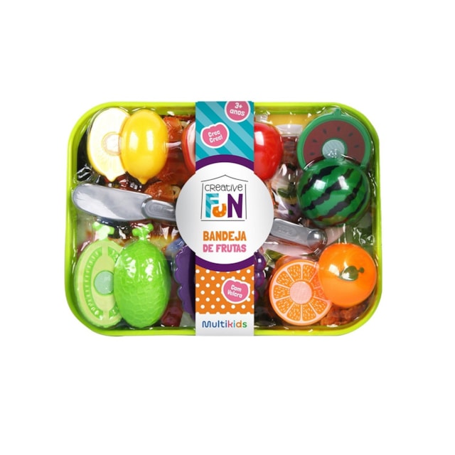 Kit Bandeja Frutinhas Creative Fun Com Frutas Com Velcro Multikids - BR1859