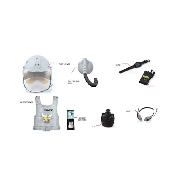 Kit Brincando De Ser Piloto Air Force Multikids BR1121 Kit Brincando De Ser Piloto Air Force Multikids BR1121