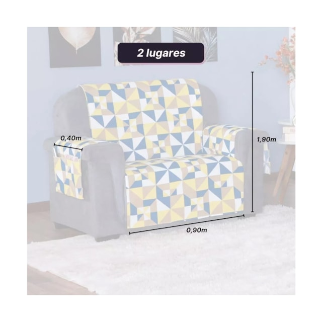 Kit Capa Protetora P/ Sofá 3 E 2 Lugares Tecido Repele Água Kit Capa Protetora P/ Sofá 3 E 2 Lugares Tecido Repele Água