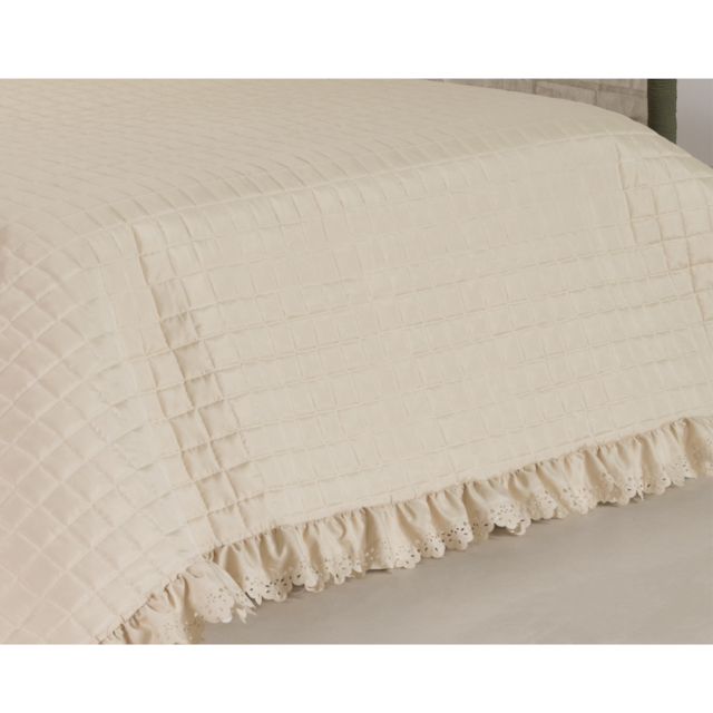 Kit Cobre Leito Diplomata 3 Peças Matelado Babado Avela Decoralle Queen Size