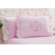 Kit Colcha Cobre leito Lola Rosa Solteiro 3 peças Deccoralle Kit Colcha Cobre leito Lola Rosa Solteiro 3 peças Deccoralle