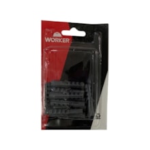 Kit com 5 Buchas Plásticas de 10mm para Parede Maciça - Worker  Kit com 5 Buchas Plásticas de 10mm para Parede Maciça - Worker