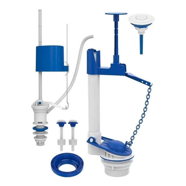 Kit Completo Universal para Caixas Acopladas com Acionamento Superior Cromado - Blukit