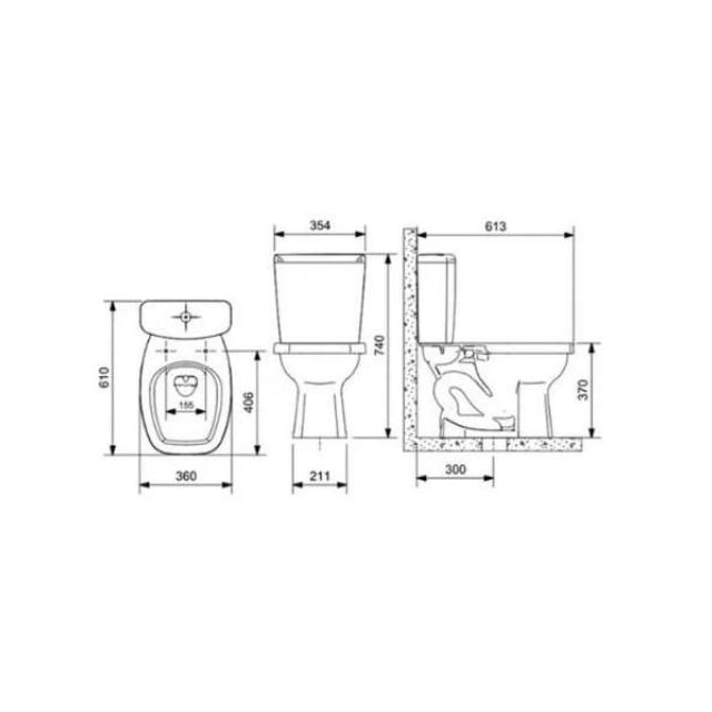 Kit Completo Vaso Sanitário com Caixa Acoplada Fit Plus Branco - CELITE