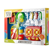 Kit Cozinha Animada Brincando de Ser com Acessórios Indicado para +3 Anos Multikids - BR955