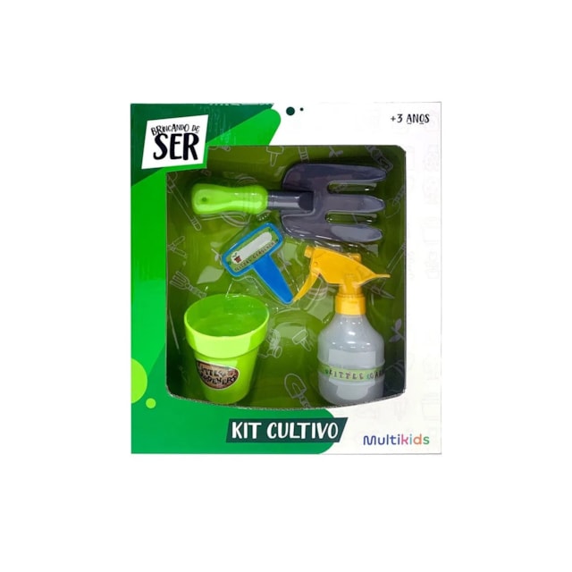 Kit Cultivo Brincando De Ser Jardineiro Multikids - BR1844 Kit Cultivo Brincando De Ser Jardineiro Multikids - BR1844