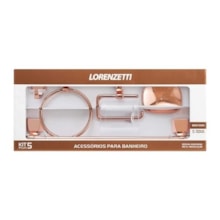 Kit de Acessórios 2000 F24 Rosé Gold 5 Peças - LORENZETTI Kit de Acessórios 2000 F24 Rosé Gold 5 Peças - LORENZETTI