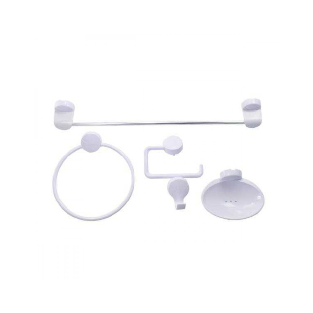 Kit de Acessórios Lavello 5 Peças Branco - HERC