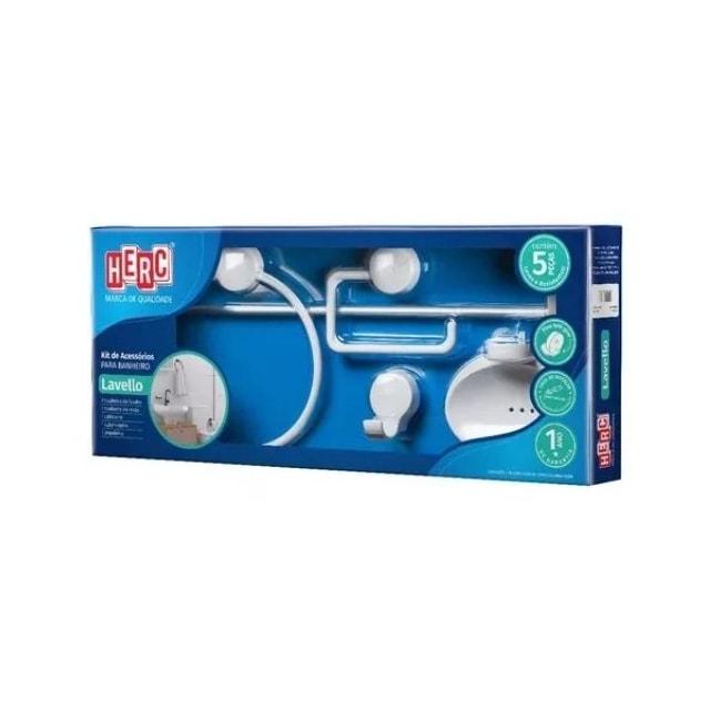 Kit de Acessórios Lavello 5 Peças Branco - HERC