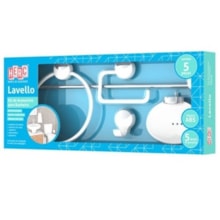 Kit de Acessórios Lavello 5 Peças Cromado - HERC Kit de Acessórios Lavello 5 Peças Cromado - HERC