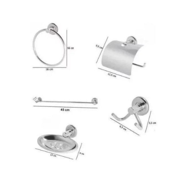 Kit de Acessórios Light 5 Peças - Cobra Metais Kit de Acessórios Light 5 Peças - Cobra Metais