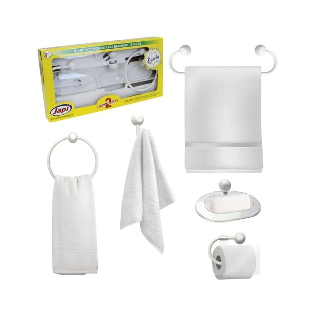 Kit de Acessórios Samba 5 Peças Branco - JAPI