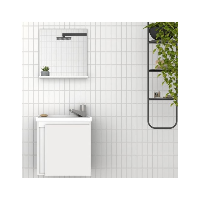 Kit de Banheiro em Madeira Onix Branco - COZIMAX Kit de Banheiro em Madeira Onix Branco - COZIMAX