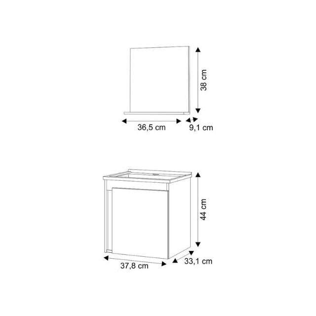 Kit de Banheiro em Madeira Onix Branco - COZIMAX Kit de Banheiro em Madeira Onix Branco - COZIMAX