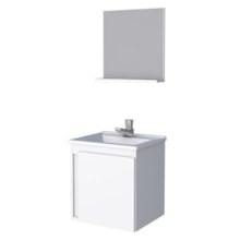 Kit de Banheiro em Madeira Onix Branco - COZIMAX Kit de Banheiro em Madeira Onix Branco - COZIMAX