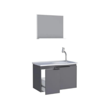 Kit de Banheiro em Madeira Quartzo Cinza 60cm - COZIMAX Kit de Banheiro em Madeira Quartzo Cinza 60cm - COZIMAX