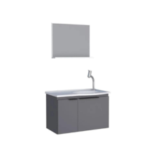 Kit de Banheiro em Madeira Quartzo Cinza 60cm - COZIMAX Kit de Banheiro em Madeira Quartzo Cinza 60cm - COZIMAX