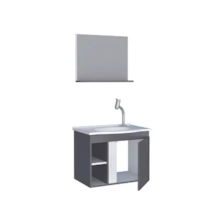 Kit de Banheiro em Madeira Sáfira Cinza  50cm - COZIMAX Kit de Banheiro em Madeira Sáfira Cinza  50cm - COZIMAX