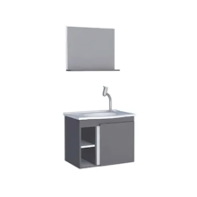 Kit de Banheiro em Madeira Sáfira Cinza  50cm - COZIMAX Kit de Banheiro em Madeira Sáfira Cinza  50cm - COZIMAX