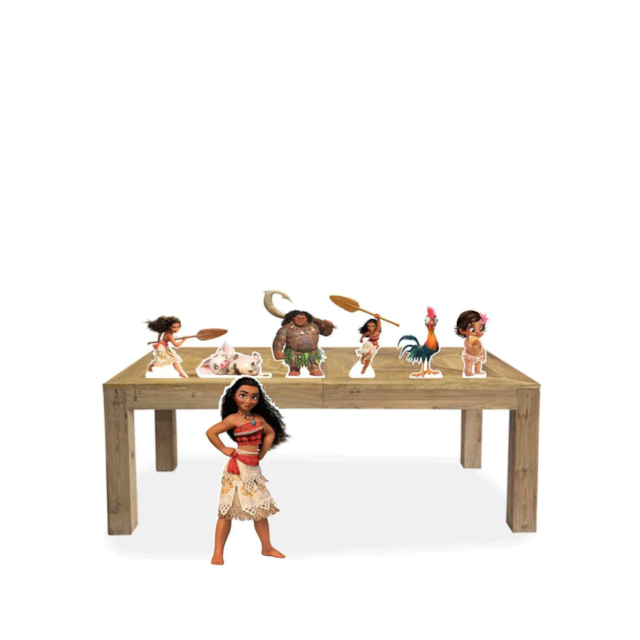 Kit Displays De Mesa Grande Moana Decoração de Festa