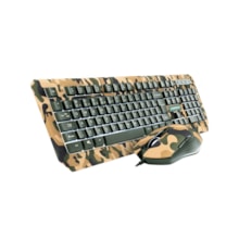 Kit Gamer Warrior Kyler - Teclado, LED Branco, ABNT2 + Mouse, LED, Army - TC249 Kit Gamer Warrior Kyler - Teclado, LED Branco, ABNT2 + Mouse, LED, Army - TC249