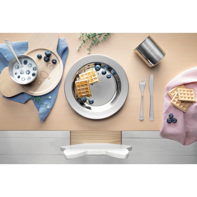 Kit Infantil Tramontina para Refeição em Aço Inox 5 Peças Kit Infantil Tramontina para Refeição em Aço Inox 5 Peças