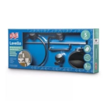 Kit Lavello Preto com Cromado - HERC Kit Lavello Preto com Cromado - HERC