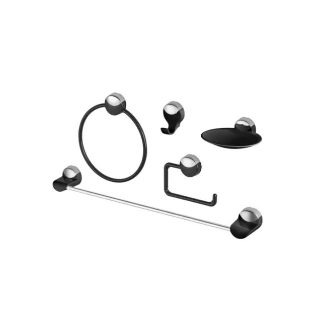 Kit Lavello Preto com Cromado - HERC Kit Lavello Preto com Cromado - HERC