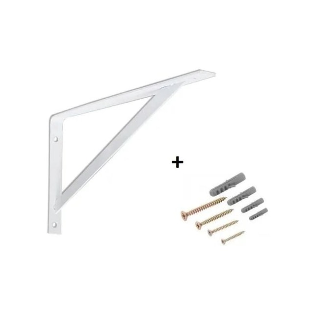 Kit Mão Francesa Leve 17cm Branco - BRASFORMA