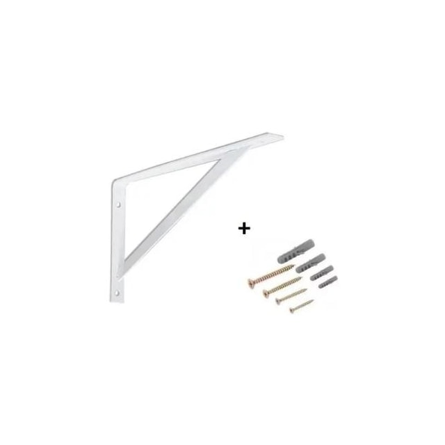 Kit Mão Francesa Leve 22cm Branco - BRASFORMA