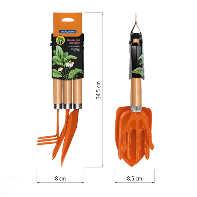 Kit para Jardinagem com 3 Peças - TRAMONTINA Kit para Jardinagem com 3 Peças - TRAMONTINA