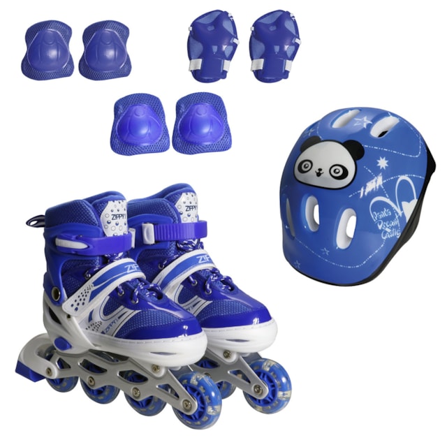 Kit Patins Chassis Alm Azul Zippy Toys Tamanho de Calçado:34 a 37 Kit Patins Chassis Alm Azul Zippy Toys Tamanho de Calçado:34 a 37