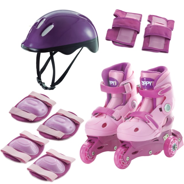 Kit Patins Tri Line Ajustável 30 a 33 Zippy Toys Rosa