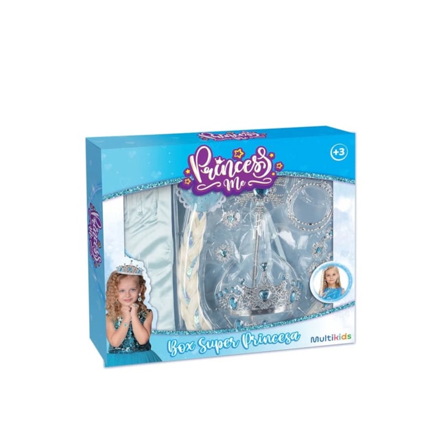 Kit Princesa Princess Me Box Multikids Azul