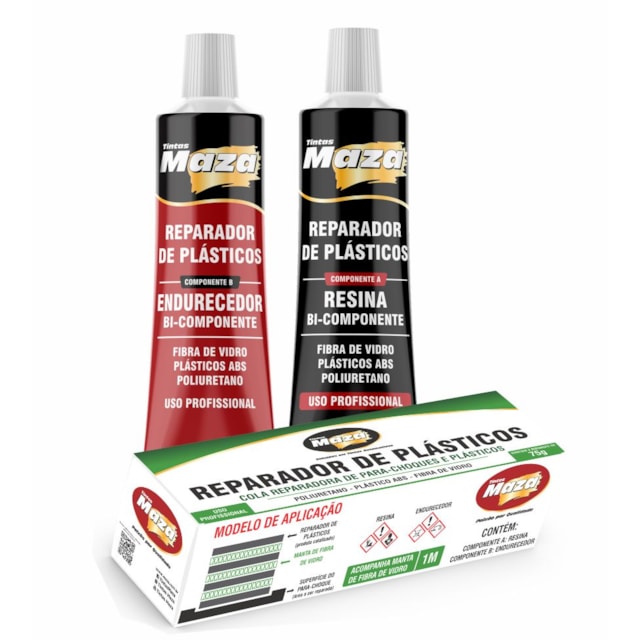 Kit Reparador para Plástico 150g - MAZA Kit Reparador para Plástico 150g - MAZA