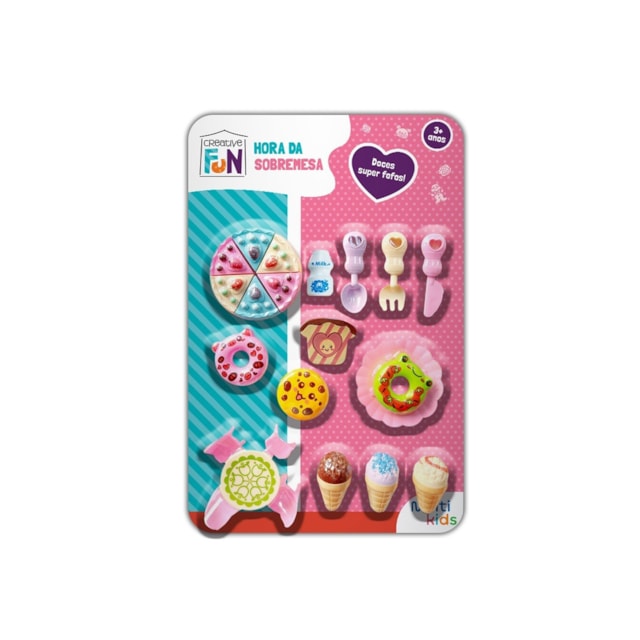 Kit Sobremesa Blister Creative Fun Com 23 Peças Multikids - BR1863