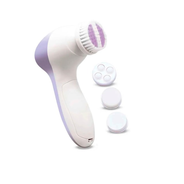 Kit Spa Facial 4 em 1 com 2 Velocidades + Estojo Lilás Multilaser - HC180