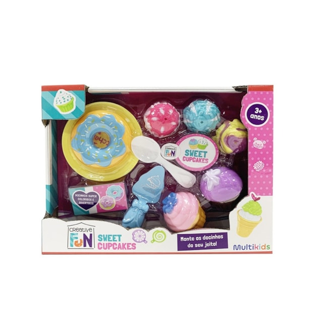 Kit Sweet Cupcakes Creative Fun Monta E Desmonta Multikids - BR1856