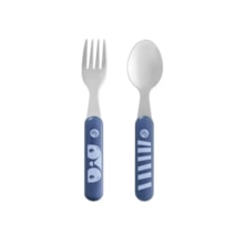 Kit Talheres Aço Inox Hot & Cold Fisher Price Azul Kit Talheres Aço Inox Hot & Cold Fisher Price Azul