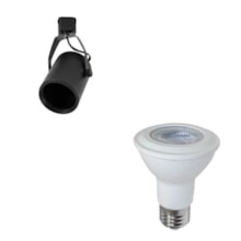 Kit Trilho 3 Spots LED 5W 3000K Preto - DILUX Kit Trilho 3 Spots LED 5W 3000K Preto - DILUX