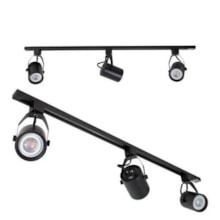 Kit Trilho 3 Spots LED 5W 3000K Preto - DILUX